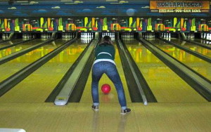 girl bowling
