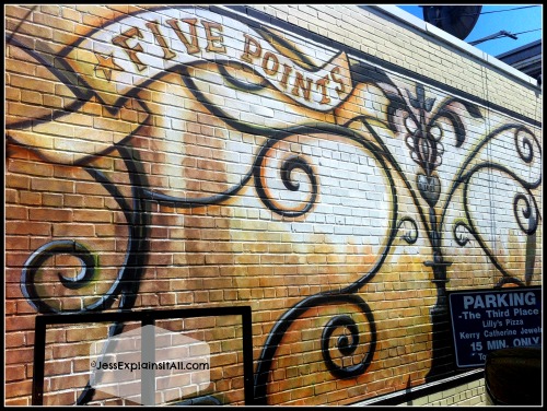 Five Points wall mural