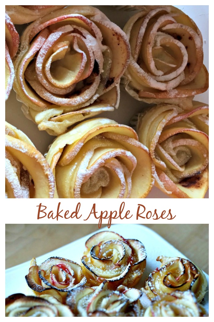 Baked apple roses