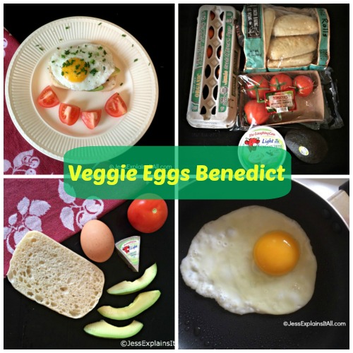 Veggie eggs benedict