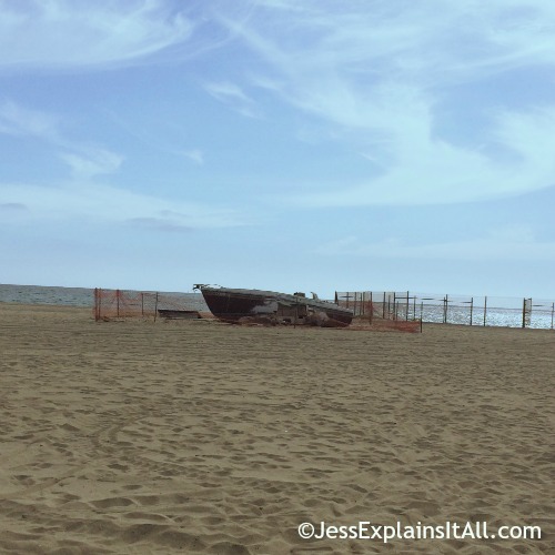 Shipwreck in Redondo Beach, California.