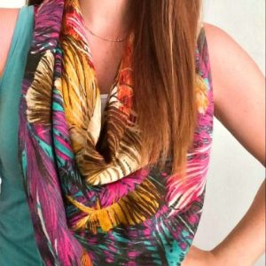 Turning a multicolor scarf into a wardrobe wildcard