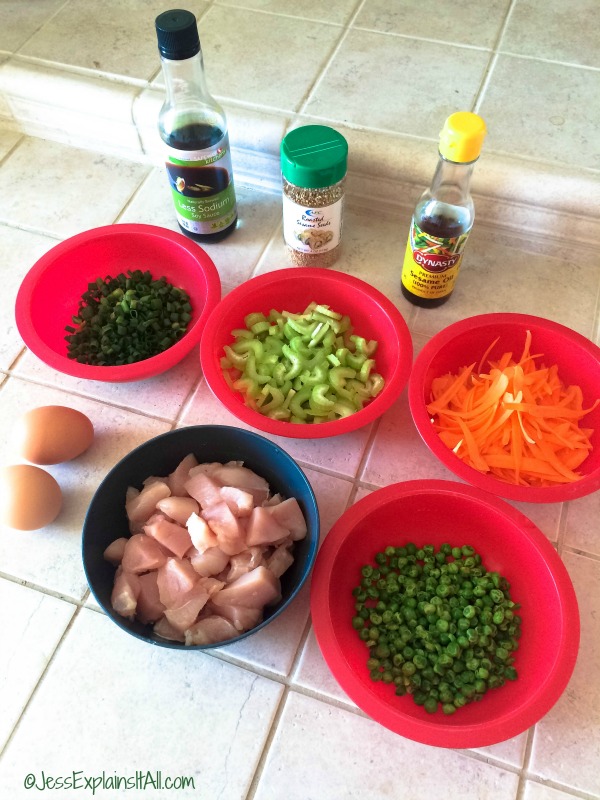 ingredients for chicken fried rice