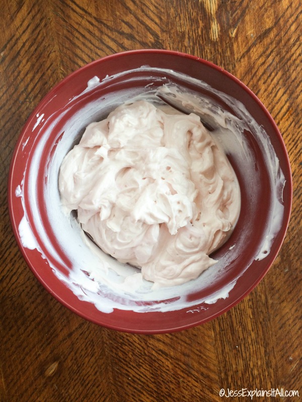 bowl of yogurt and cream cheese
