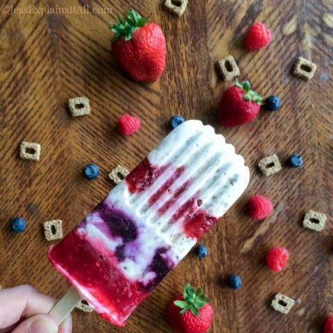 Yogurt parfait breakfast popsicle