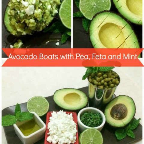 Avocado Boats with Pea, Feta and Mint